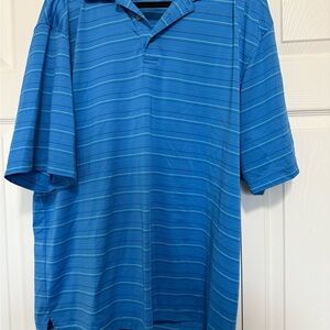 Blue Striped Men's Polo Shirt